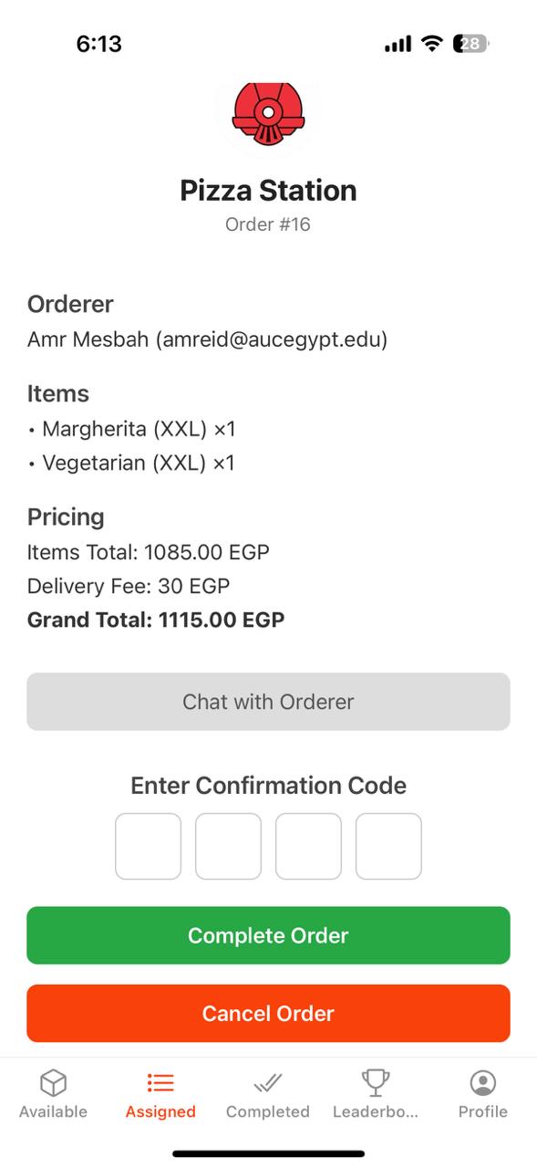 Complete Orders & Earn